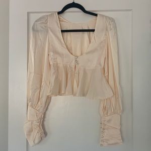 NWOT silk crop top